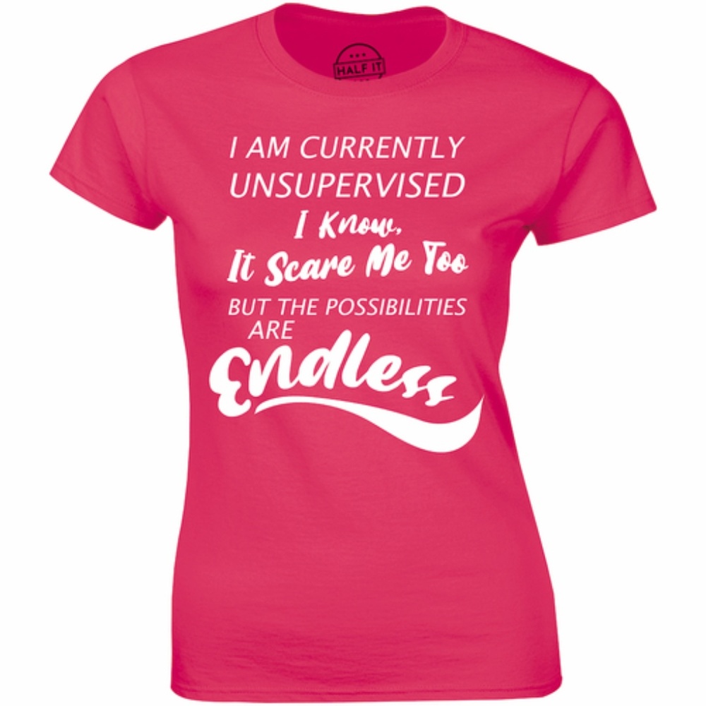 Currently Unsupervised I know It Scare Me T-shirt